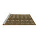 Sideview of Machine Washable Transitional Copper Brown Rug, wshpat2028brn