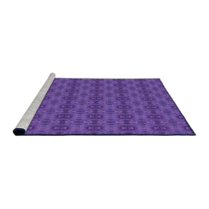 Sideview of Machine Washable Transitional Amethyst Purple Rug, wshpat2029pur