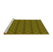 Sideview of Machine Washable Transitional Dark Golden Brown Rug, wshpat2029yw