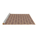 Sideview of Machine Washable Transitional Sandy Brown Rug, wshpat203brn