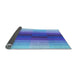 Thickness of Patterned Blue Orchid Blue Rug, pat2030lblu