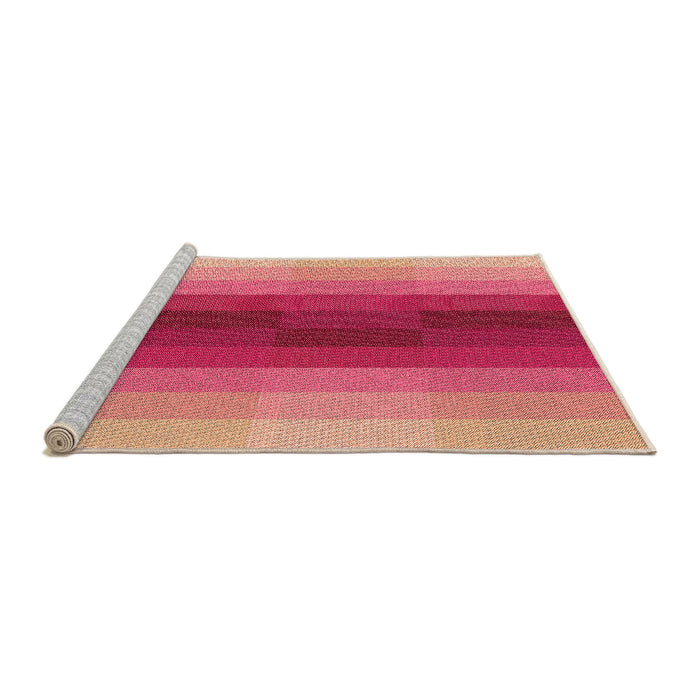 Sideview of Machine Washable Transitional Orange Rug, wshpat2030org