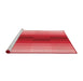 Sideview of Machine Washable Transitional Pastel Red Pink Rug, wshpat2030rd