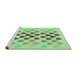 Sideview of Machine Washable Transitional Green Rug, wshpat2031grn