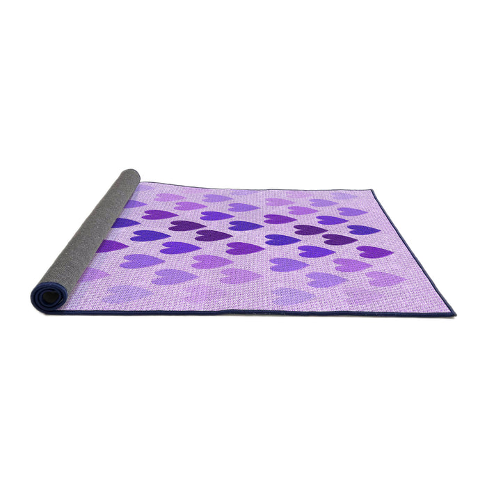 Thickness of Patterned Purple Rug, pat2031pur
