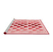 Sideview of Machine Washable Transitional Pink Rug, wshpat2031rd