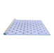 Sideview of Machine Washable Transitional Lavender Blue Rug, wshpat2032blu