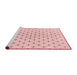 Sideview of Machine Washable Transitional Pink Rug, wshpat2032rd