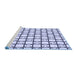 Sideview of Machine Washable Transitional Lavender Blue Rug, wshpat2033blu