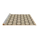 Sideview of Machine Washable Transitional Wheat Beige Rug, wshpat2033brn