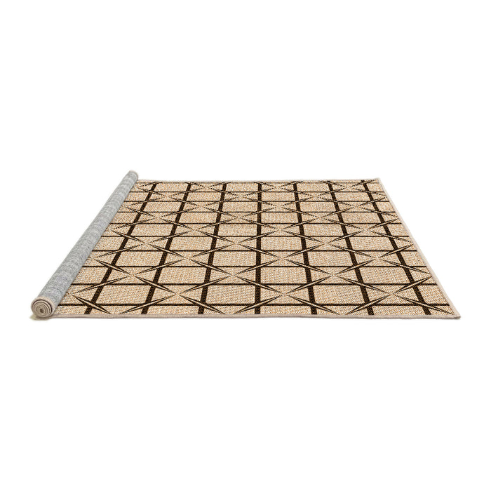 Sideview of Machine Washable Transitional Sienna Brown Rug, wshpat2033org