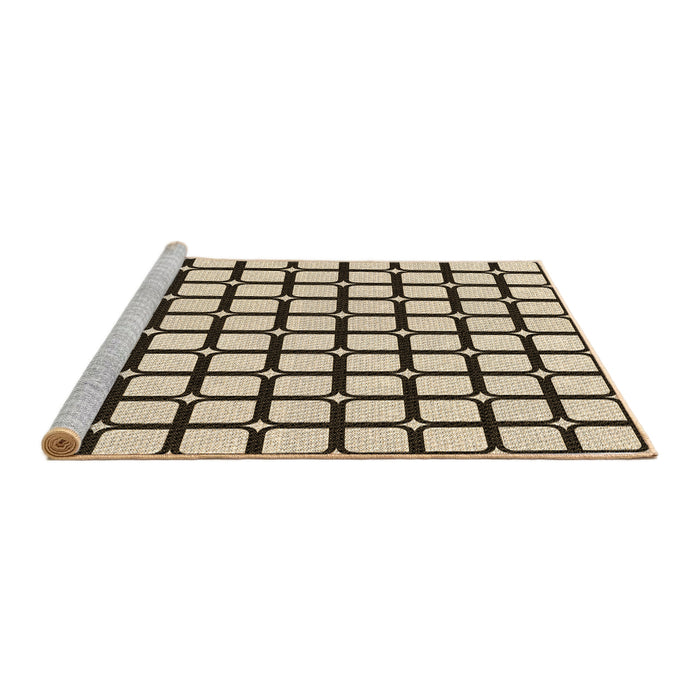 Sideview of Machine Washable Transitional Vanilla Gold Rug, wshpat2034brn