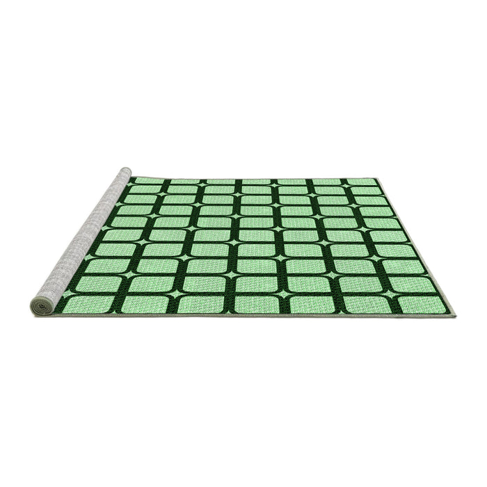 Sideview of Machine Washable Transitional Mint Green Rug, wshpat2034grn