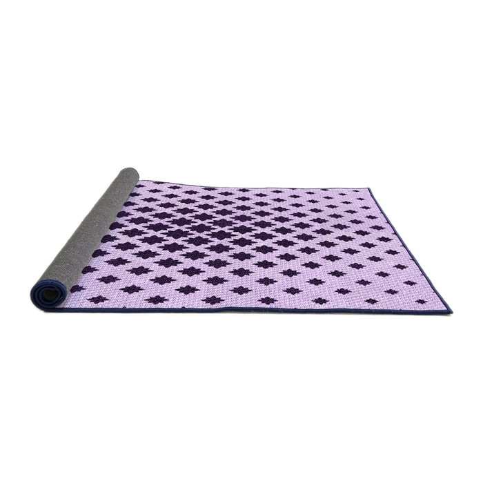 Thickness of Patterned Purple Violet Purple Rug, pat2035pur
