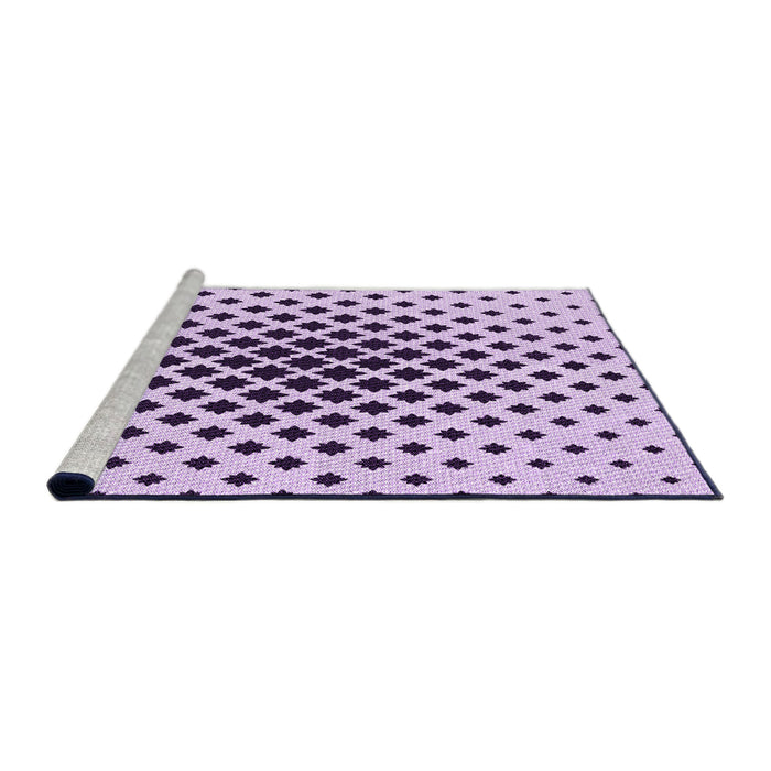 Sideview of Machine Washable Transitional Purple Violet Purple Rug, wshpat2035pur
