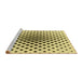 Sideview of Machine Washable Transitional Mustard Yellow Rug, wshpat2035yw