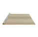 Sideview of Machine Washable Transitional Wheat Beige Rug, wshpat2036brn