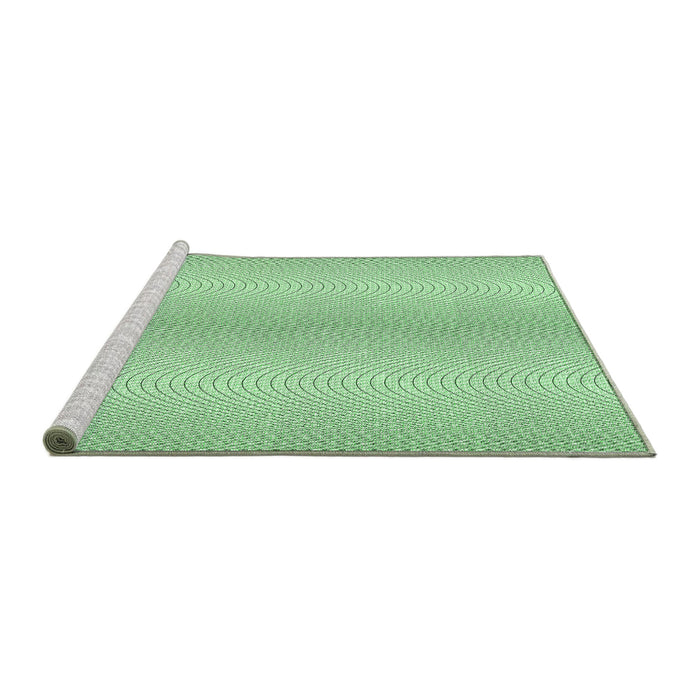 Sideview of Machine Washable Transitional Mint Green Rug, wshpat2036grn