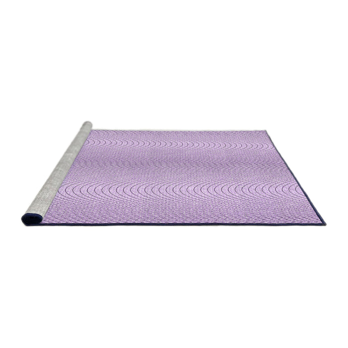Sideview of Machine Washable Transitional Lilac Purple Rug, wshpat2036pur