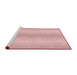 Sideview of Machine Washable Transitional Light Rose Pink Rug, wshpat2036rd