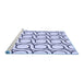 Sideview of Machine Washable Transitional Lavender Blue Rug, wshpat2037blu