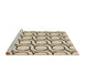 Sideview of Machine Washable Transitional Wheat Beige Rug, wshpat2037brn