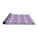 Thickness of Patterned Purple Flower Purple Rug, pat2037pur