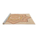 Sideview of Machine Washable Transitional Golden Blonde Gold Rug, wshpat2038org