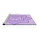 Sideview of Machine Washable Transitional Purple Rug, wshpat2038pur