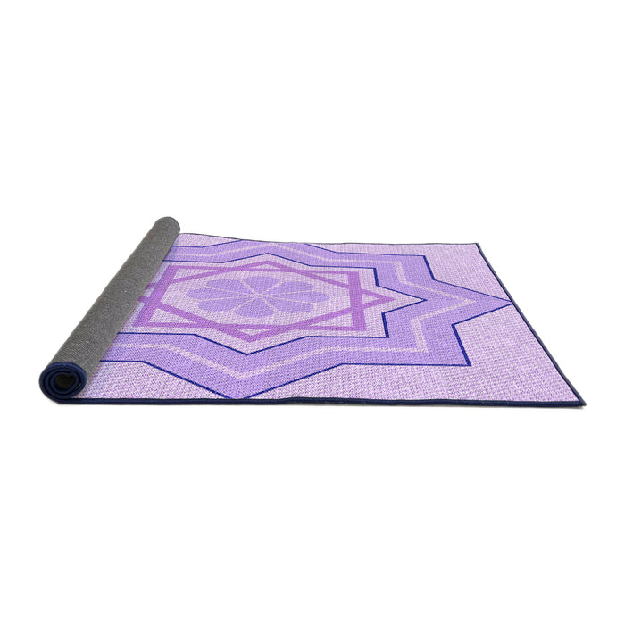Thickness of Patterned Purple Rug, pat2038pur