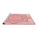 Sideview of Machine Washable Transitional Light Red Pink Rug, wshpat2038rd