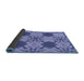 Thickness of Patterned Jeans Blue Rug, pat2039blu