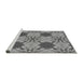 Sideview of Machine Washable Transitional Cloud Gray Rug, wshpat2039gry