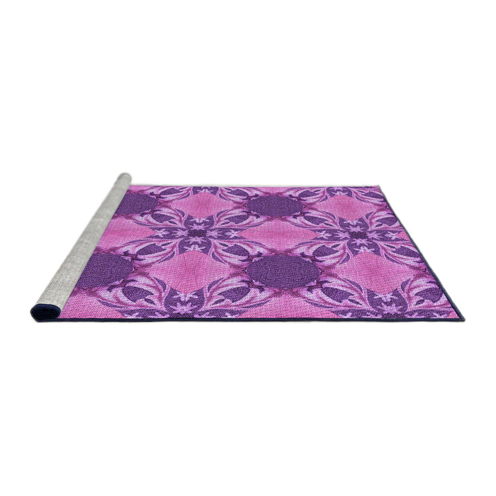 Sideview of Machine Washable Transitional Violet Purple Rug, wshpat2039pur