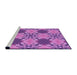 Sideview of Machine Washable Transitional Violet Purple Rug, wshpat2039pur