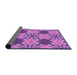 Thickness of Patterned Violet Purple Rug, pat2039pur