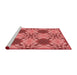 Sideview of Machine Washable Transitional Red Rug, wshpat2039rd