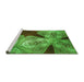 Sideview of Machine Washable Transitional Neon Green Rug, wshpat2040grn