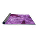 Thickness of Patterned Purple Rug, pat2040pur