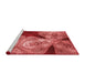 Sideview of Machine Washable Transitional Red Rug, wshpat2040rd