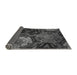 Thickness of Patterned Charcoal Black Rug, pat2041gry