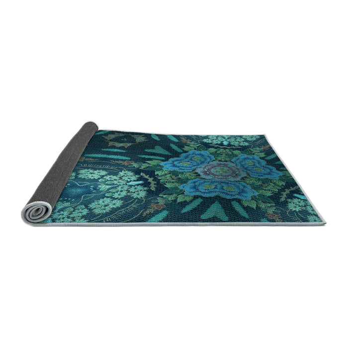 Thickness of Patterned Deep-Sea Blue Rug, pat2041lblu