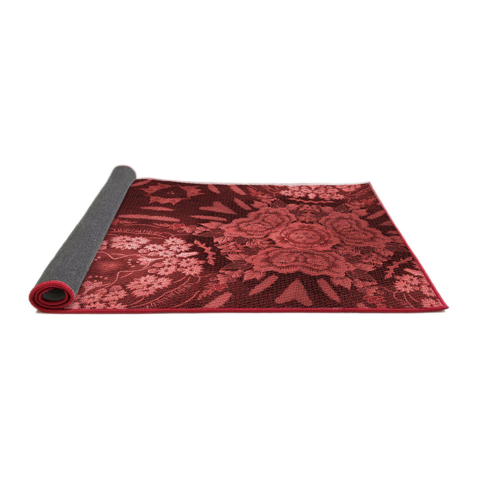 Thickness of Patterned Crimson Red Rug, pat2041rd
