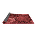 Thickness of Patterned Crimson Red Rug, pat2041rd