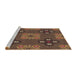 Sideview of Machine Washable Transitional Red Brown Rug, wshpat2042brn