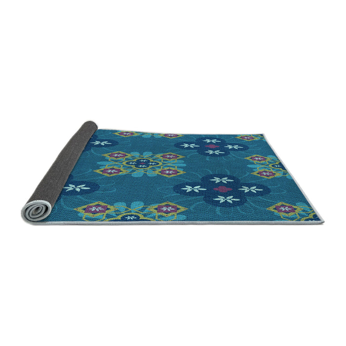 Thickness of Patterned Blueberry Blue Rug, pat2042lblu
