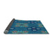 Thickness of Patterned Blueberry Blue Rug, pat2042lblu