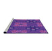 Sideview of Machine Washable Transitional Amethyst Purple Rug, wshpat2042pur