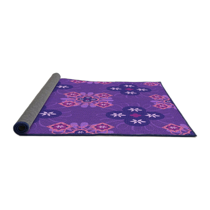 Thickness of Patterned Amethyst Purple Rug, pat2042pur
