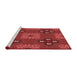 Sideview of Machine Washable Transitional Red Rug, wshpat2042rd